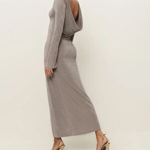 Reformation XS Aurelio knit Long Sleeve Dress in geode pristine - worn once